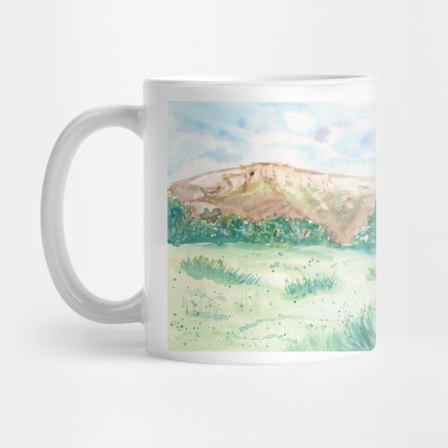 Watercolor Mountain by Harpleydesign